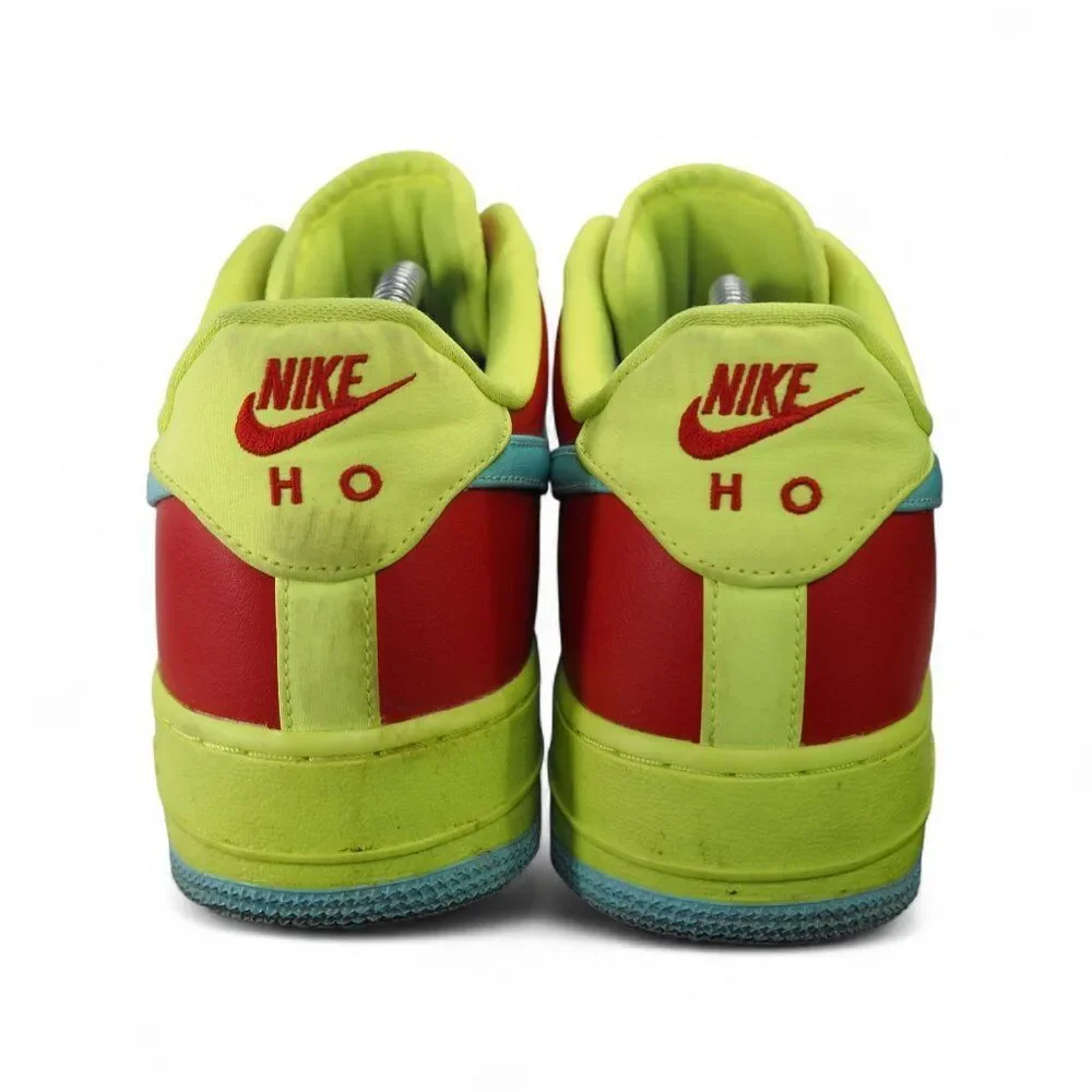 Nike Air Force 1‎ AF1 Low Custom by You Men's 9.5 DH7128-991 Neon Yellow / Red
